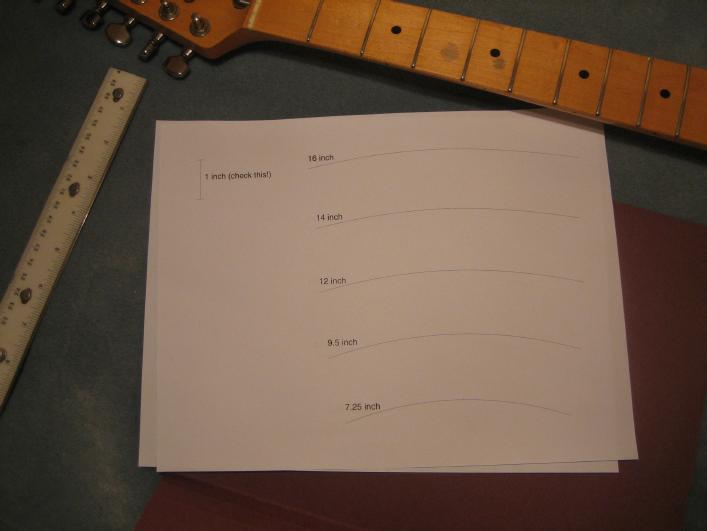 Tools for measuring your fretboard radius (pic heavy)