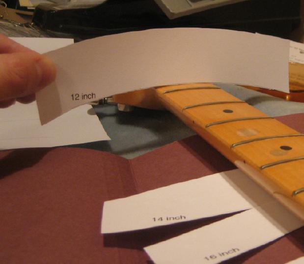 Guitar Neck Radius Chart